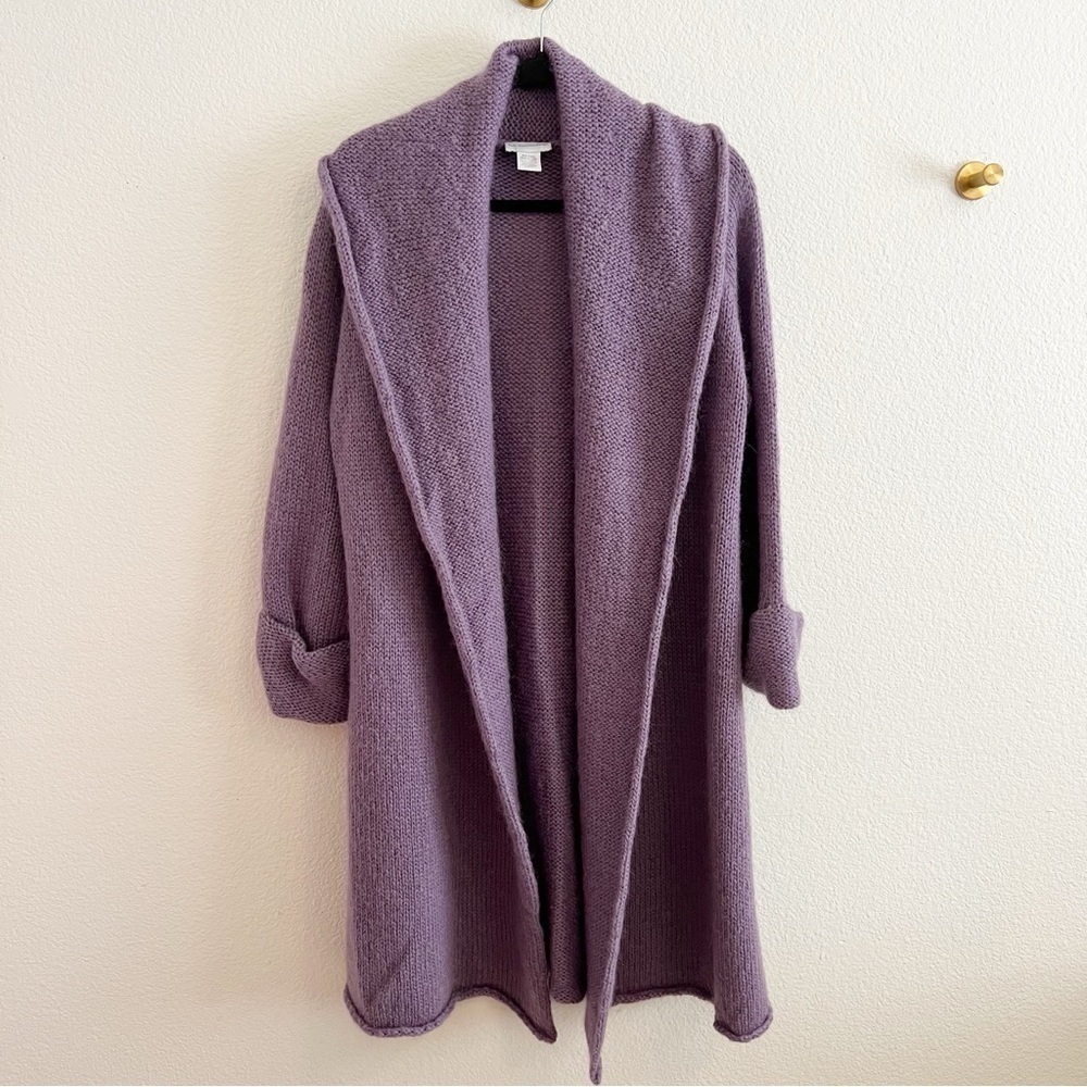Soft Surroundings Purple Telluride Wool And Mohair Cardigan M - Picture 3 of 8